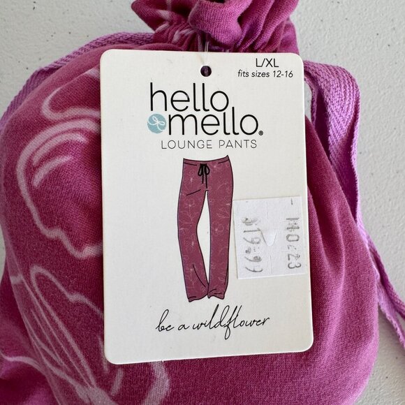 Hello Mello Lounge Shorts Floral Print Size L/XL Soft Pajama Bottoms NWT - Picture 3 of 3